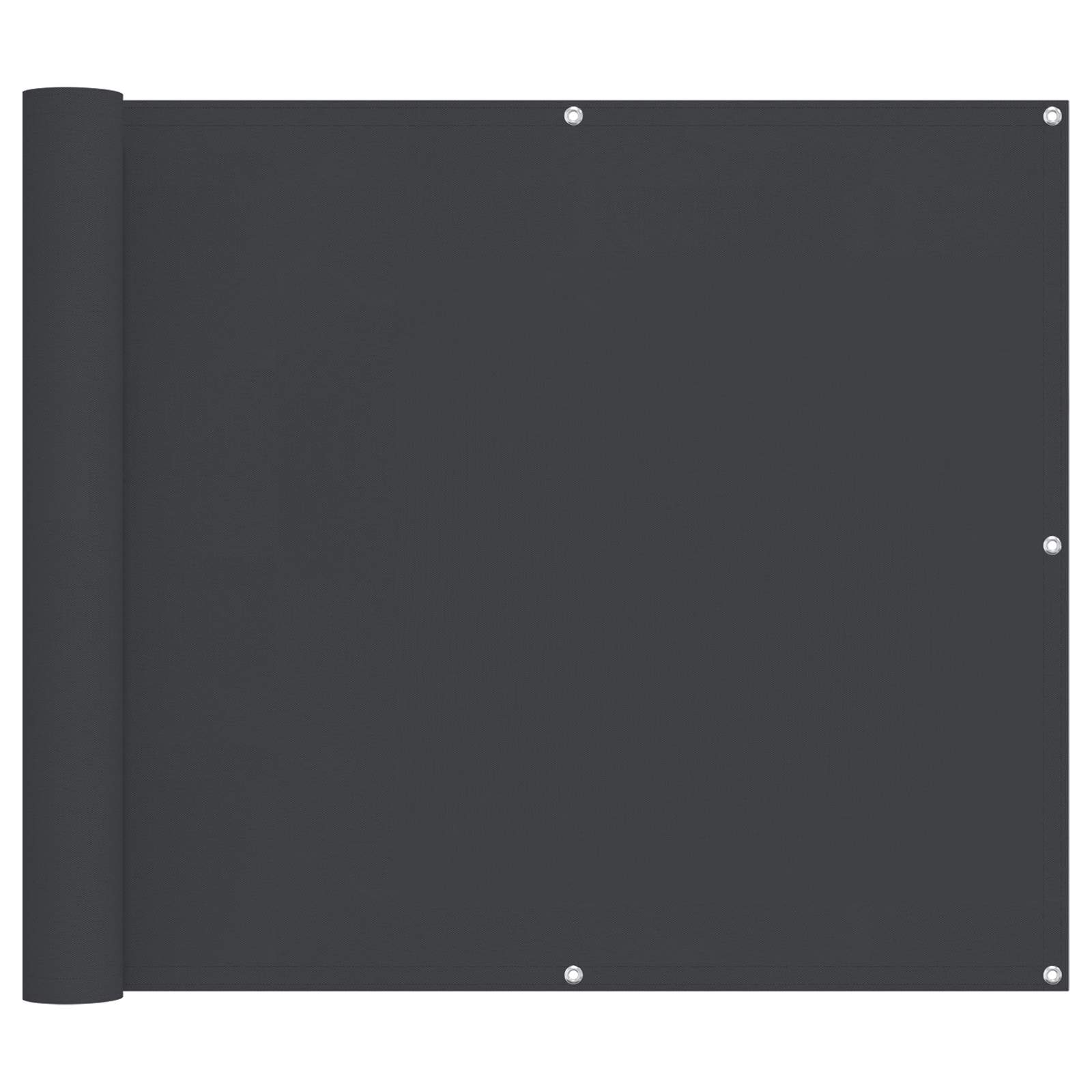 Balkonsichtschutz Schwarz 100 x 600 cm Oxford-Stoff