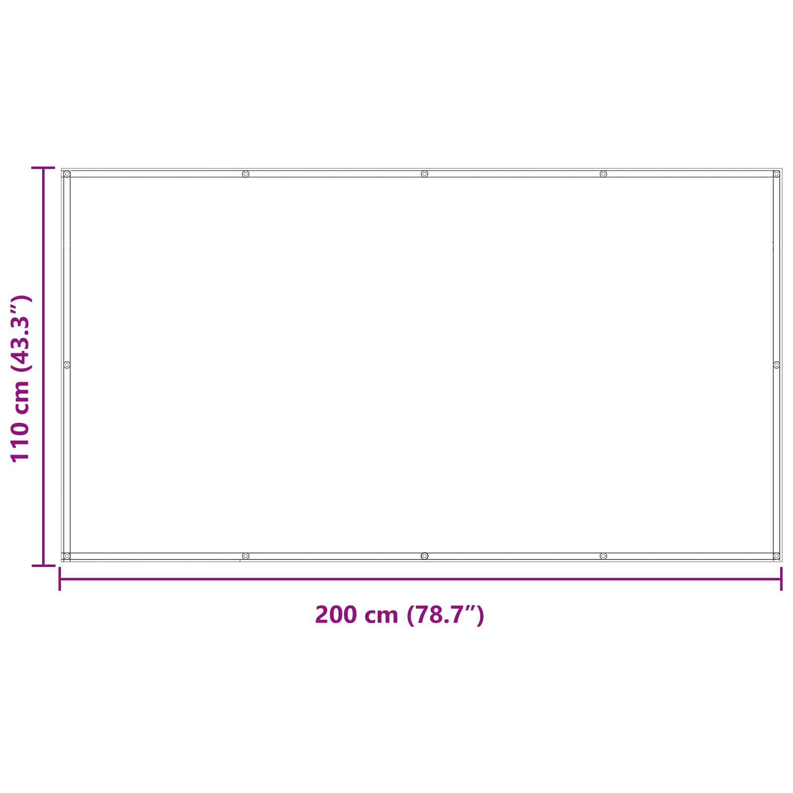 Balkonsichtschutz Braun 110 x 200 cm Oxford-Stoff