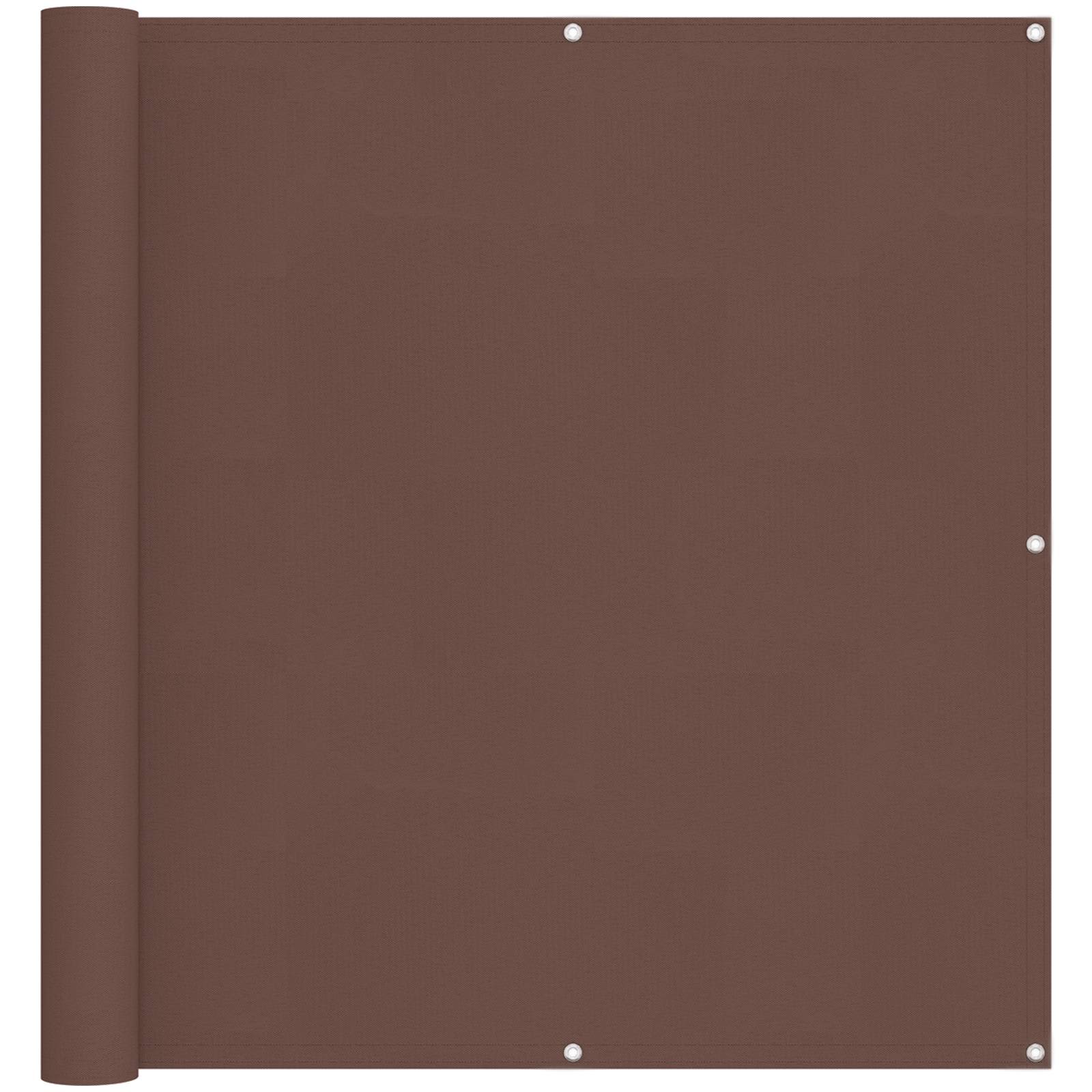 Balkonsichtschutz Braun 110 x 300 cm Oxford-Stoff