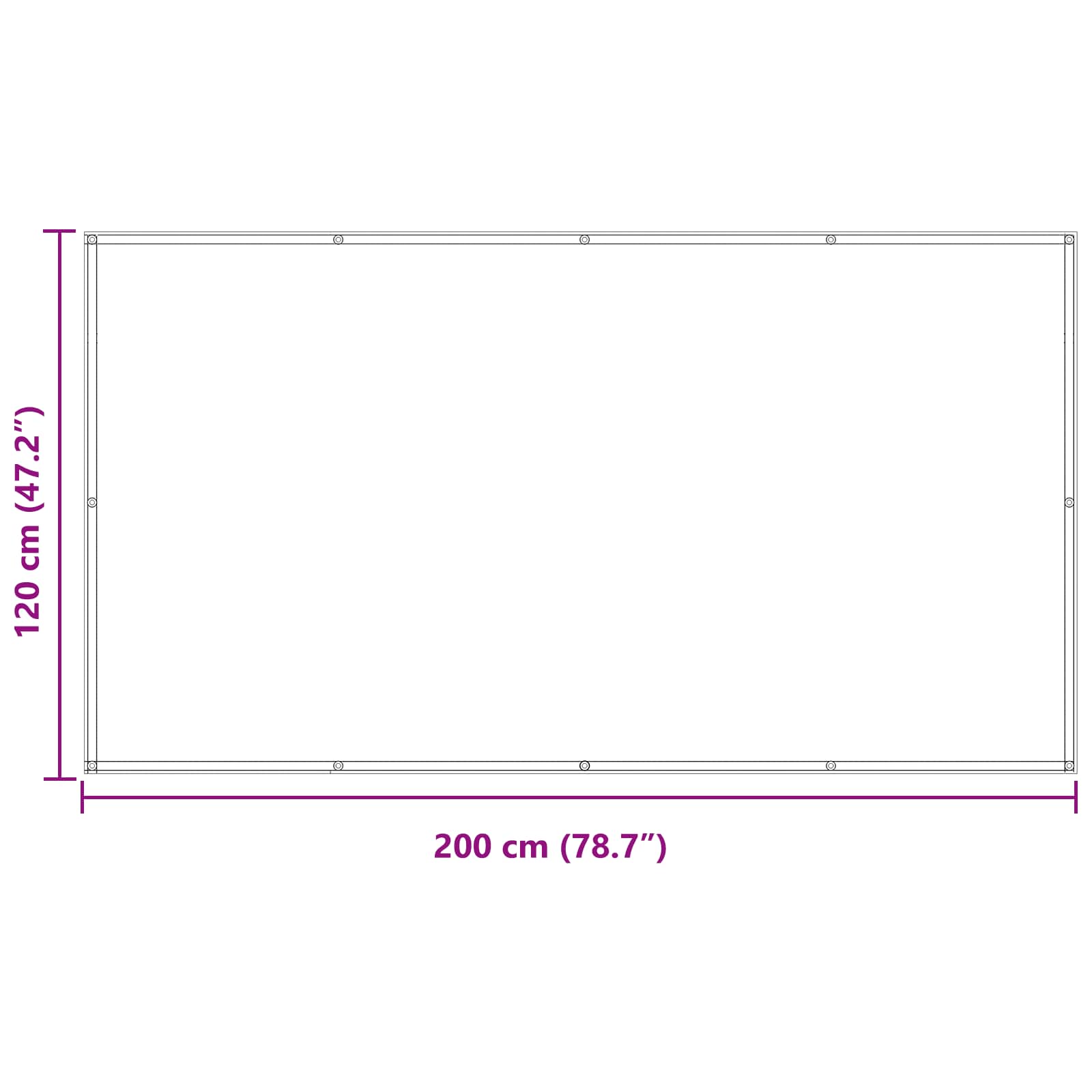 Balkonsichtschutz Braun 120 x 200 cm Oxford-Stoff