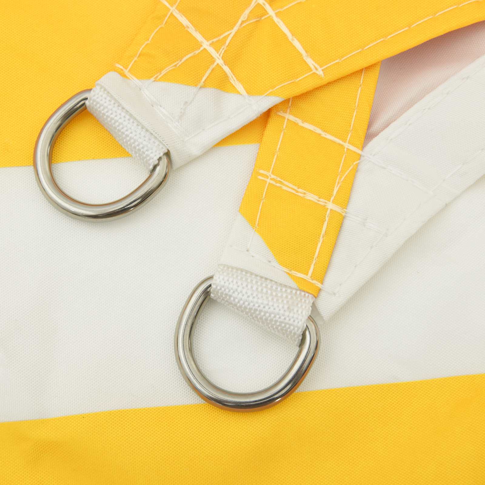 Sonnensegel Gelb und Weiß 2,5 x 3 m 100 % Polyester Oxford
