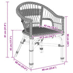 Stapelstuhl Natur 60 x 60 x 81 cm Rattan