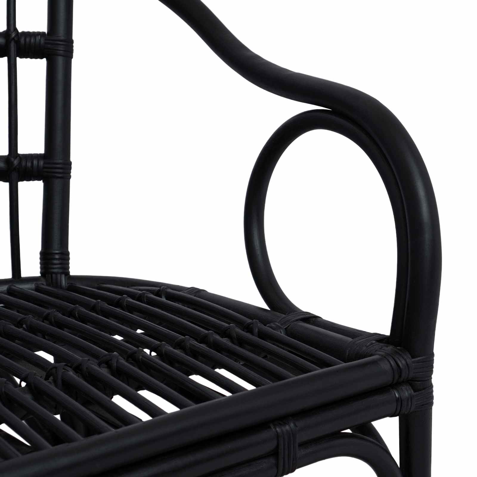 Stapelstuhl Schwarz 58 x 60 x 81 cm Rattan