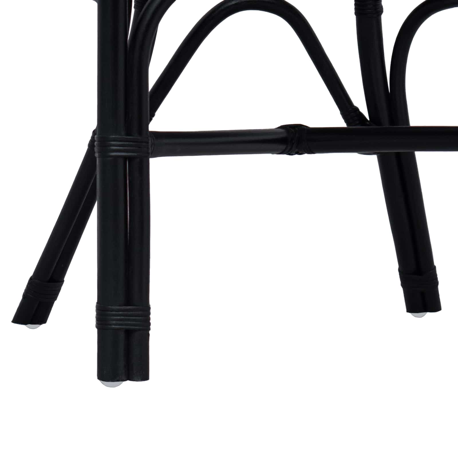 Stapelstuhl Schwarz 58 x 60 x 81 cm Rattan
