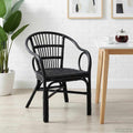 Stapelstuhl Schwarz 58 x 60 x 81 cm Rattan