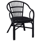 Stapelstuhl Schwarz 58 x 60 x 81 cm Rattan