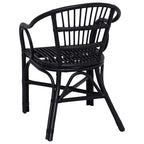 Stapelstuhl Schwarz 58 x 60 x 81 cm Rattan