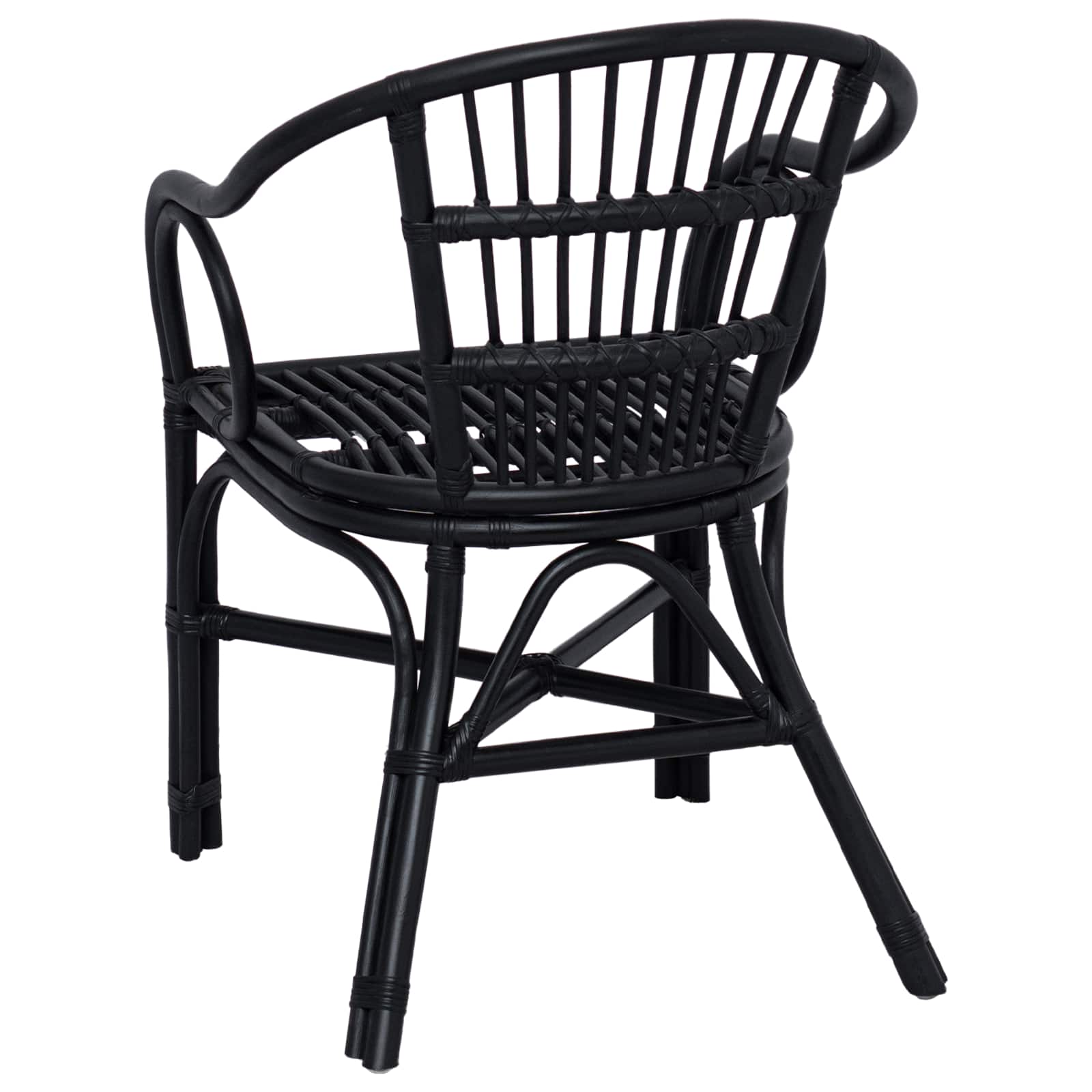 Stapelstuhl Schwarz 58 x 60 x 81 cm Rattan
