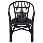Stapelstuhl Schwarz 58 x 60 x 81 cm Rattan