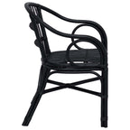 Stapelstuhl Schwarz 58 x 60 x 81 cm Rattan