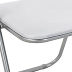Klappstuhl 2 pcs Weiß und Grau 48 x 43,5 x 81 cm Kunstleder