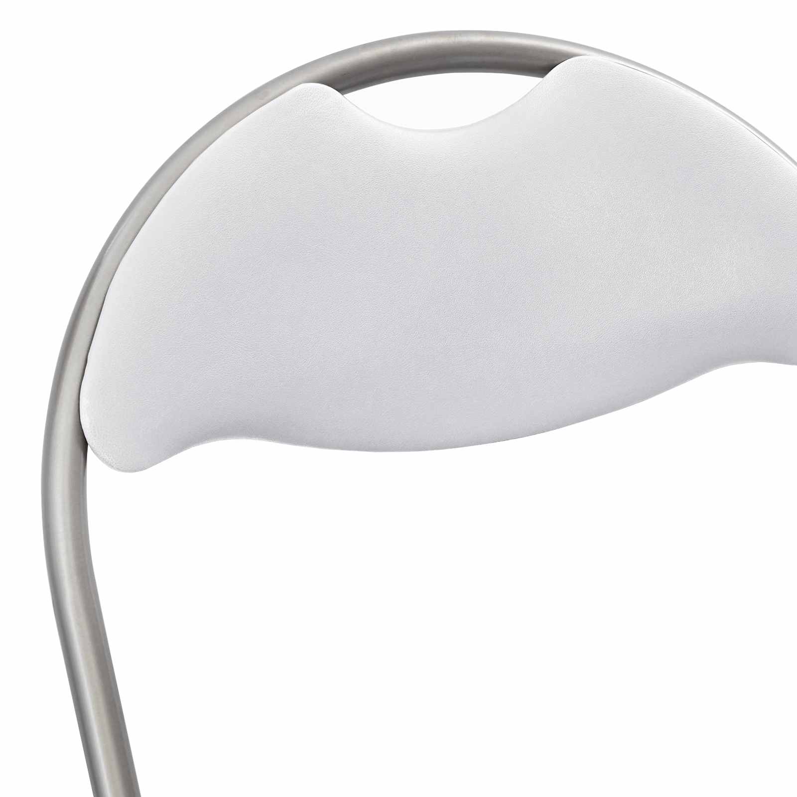 Klappstuhl 2 pcs Weiß und Grau 48 x 43,5 x 81 cm Kunstleder