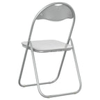 Klappstuhl 2 pcs Weiß und Grau 48 x 43,5 x 81 cm Kunstleder