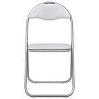 Klappstuhl 2 pcs Weiß und Grau 48 x 43,5 x 81 cm Kunstleder