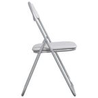 Klappstuhl 2 pcs Weiß und Grau 48 x 43,5 x 81 cm Kunstleder