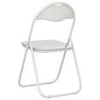 Klappstuhl 2 pcs Weiß und Grau 48 x 43,5 x 81 cm Kunstleder