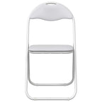 Klappstuhl 2 pcs Weiß und Grau 48 x 43,5 x 81 cm Kunstleder