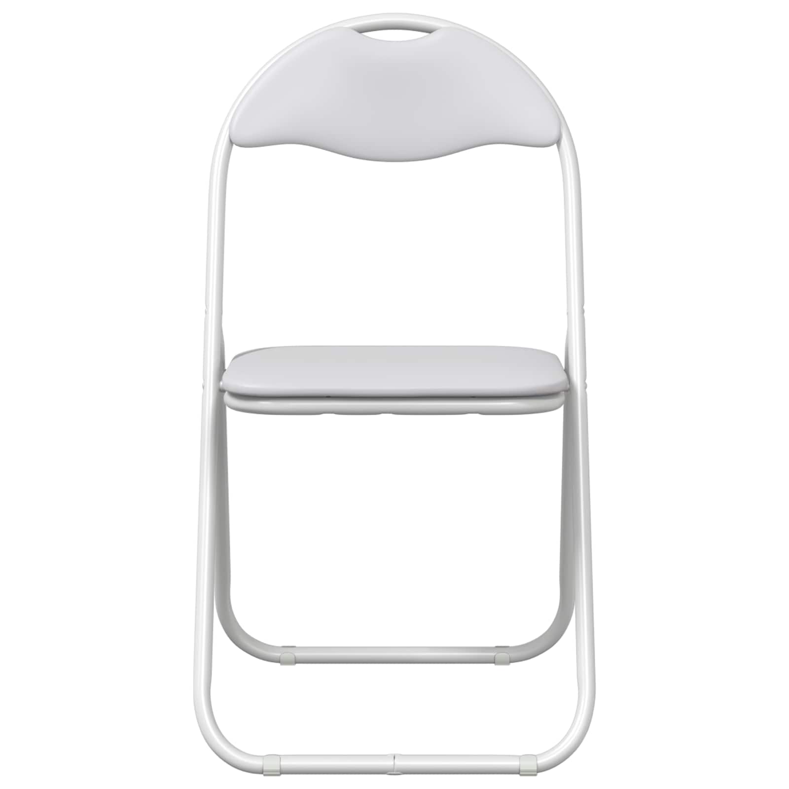 Klappstuhl 2 pcs Weiß und Grau 48 x 43,5 x 81 cm Kunstleder