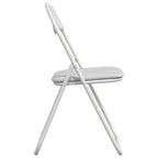 Klappstuhl 2 pcs Weiß und Grau 48 x 43,5 x 81 cm Kunstleder