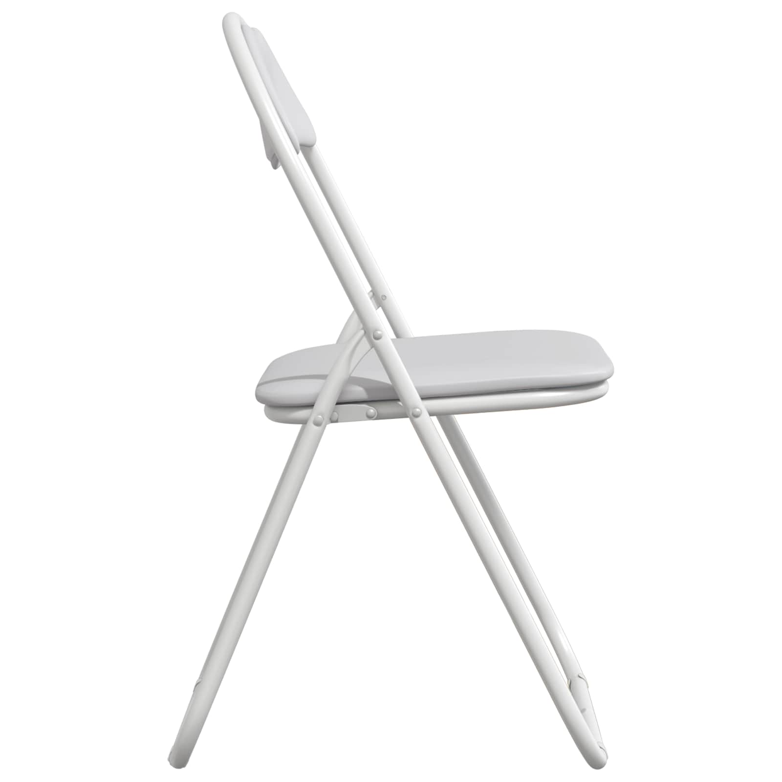 Klappstuhl 2 pcs Weiß und Grau 48 x 43,5 x 81 cm Kunstleder