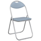 Klappstuhl 2 pcs Grau 48 x 43,5 x 81 cm Kunstleder