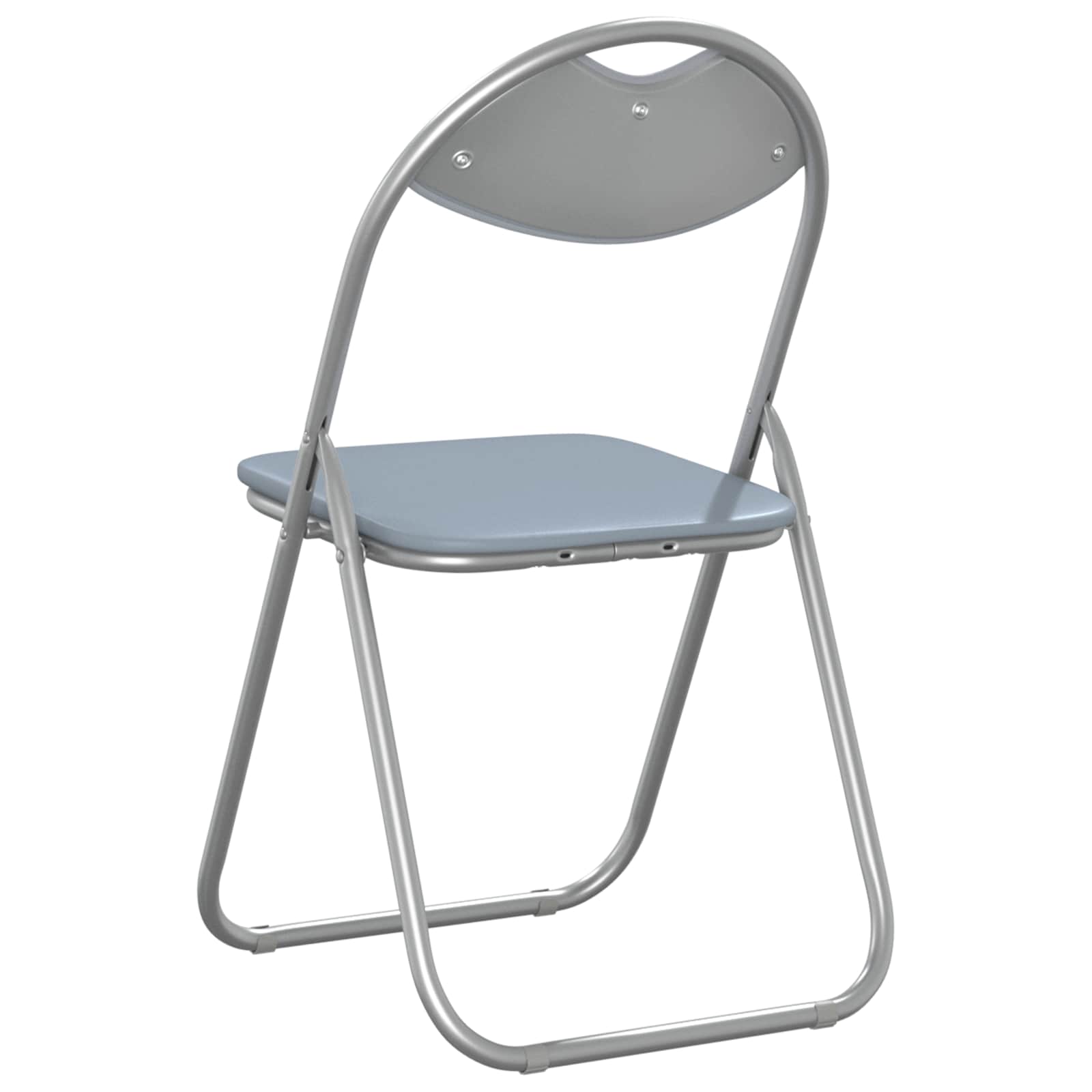 Klappstuhl 2 pcs Grau 48 x 43,5 x 81 cm Kunstleder