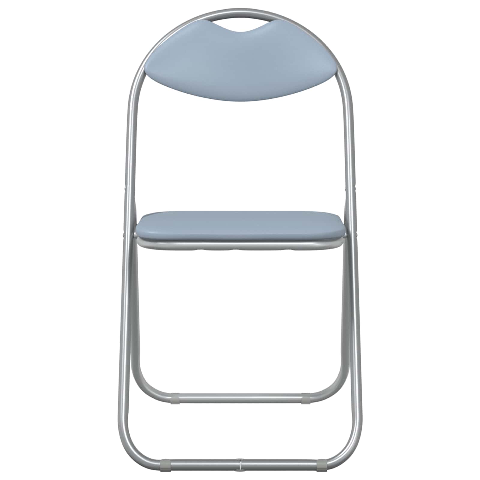Klappstuhl 2 pcs Grau 48 x 43,5 x 81 cm Kunstleder