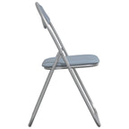 Klappstuhl 2 pcs Grau 48 x 43,5 x 81 cm Kunstleder