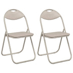 Klappstuhl 2 pcs Sand 48 x 43,5 x 81 cm Kunstleder