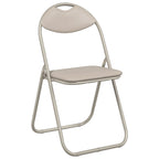 Klappstuhl 2 pcs Sand 48 x 43,5 x 81 cm Kunstleder