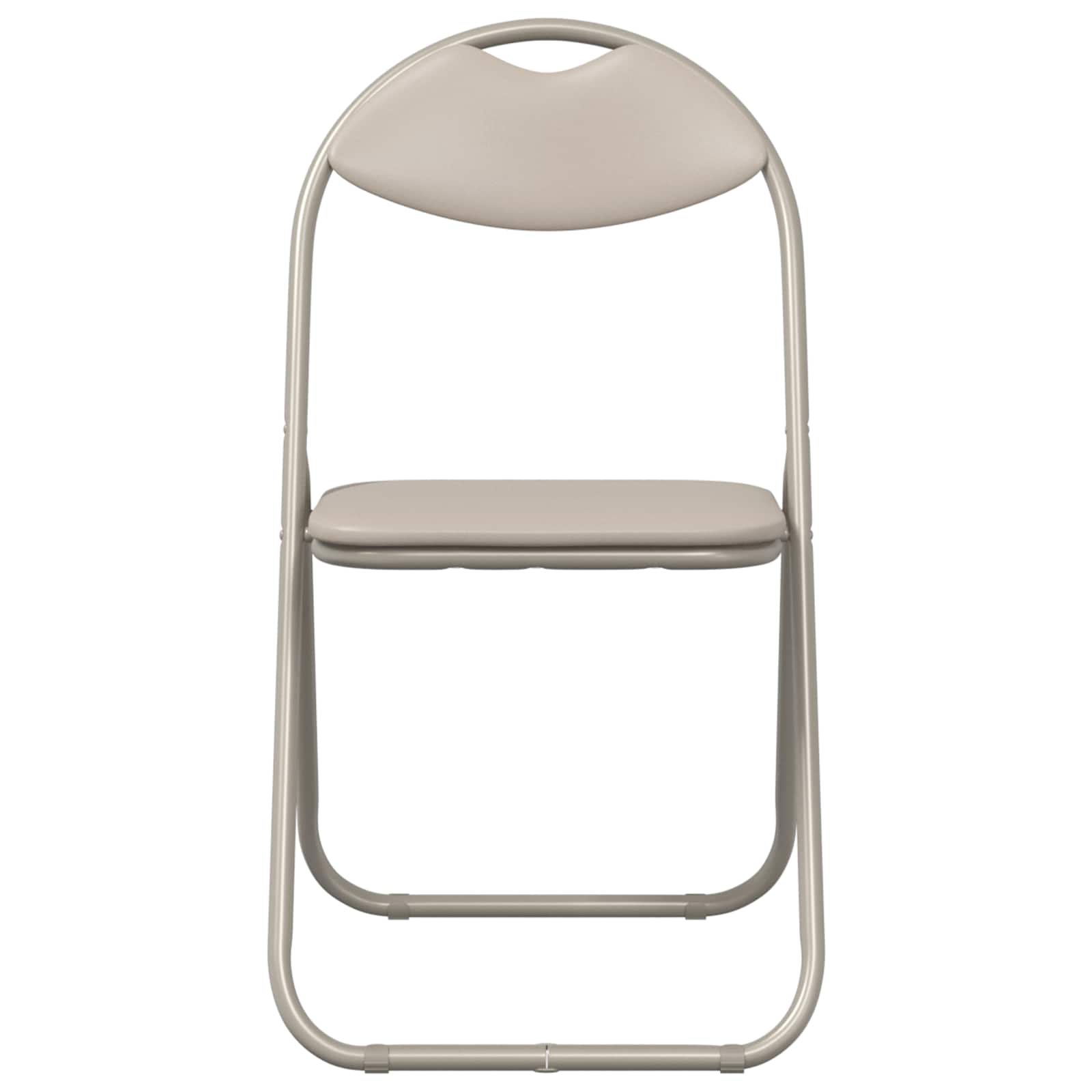 Klappstuhl 2 pcs Sand 48 x 43,5 x 81 cm Kunstleder