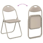 Klappstuhl 2 pcs Sand 48 x 43,5 x 81 cm Kunstleder