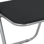 Klappstuhl 8 pcs Schwarz und Grau 48 x 43,5 x 81 cm Kunstleder