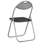 Klappstuhl 8 pcs Schwarz und Grau 48 x 43,5 x 81 cm Kunstleder