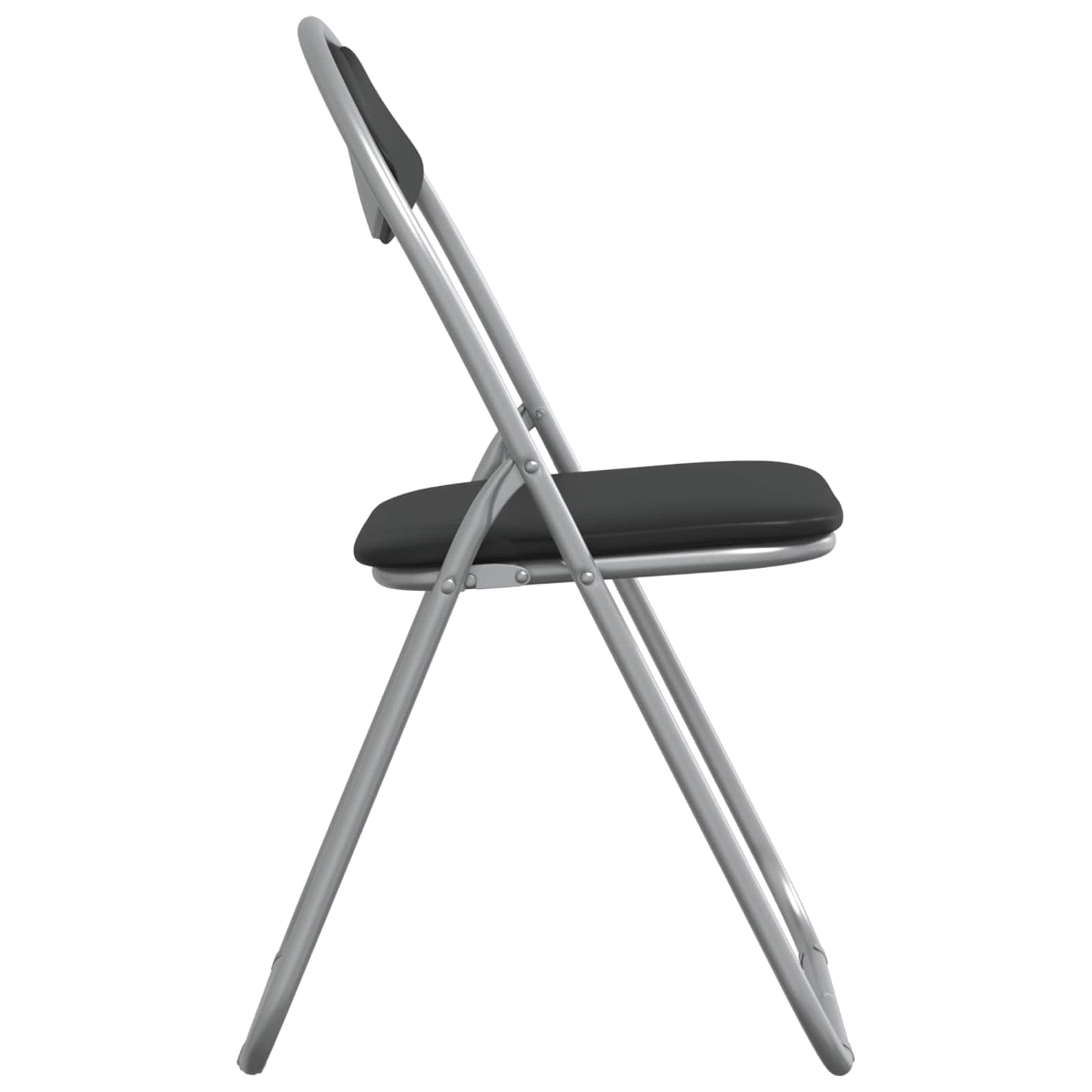 Klappstuhl 8 pcs Schwarz und Grau 48 x 43,5 x 81 cm Kunstleder