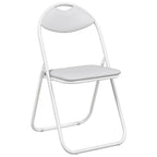 Klappstuhl 8 pcs Weiß 48 x 43,5 x 81 cm Kunstleder