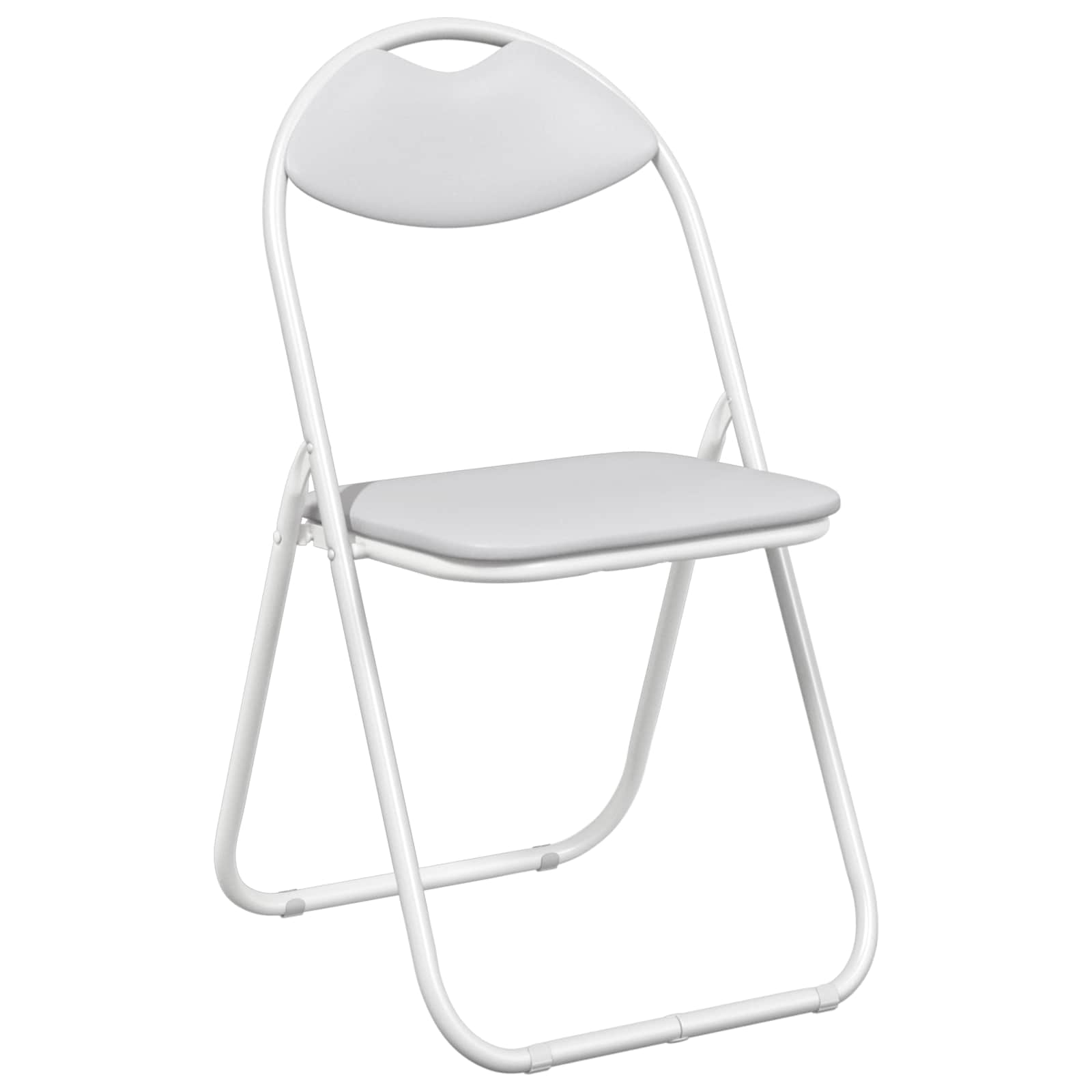 Klappstuhl 8 pcs Weiß 48 x 43,5 x 81 cm Kunstleder