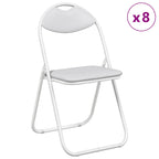 Klappstuhl 8 pcs Weiß 48 x 43,5 x 81 cm Kunstleder