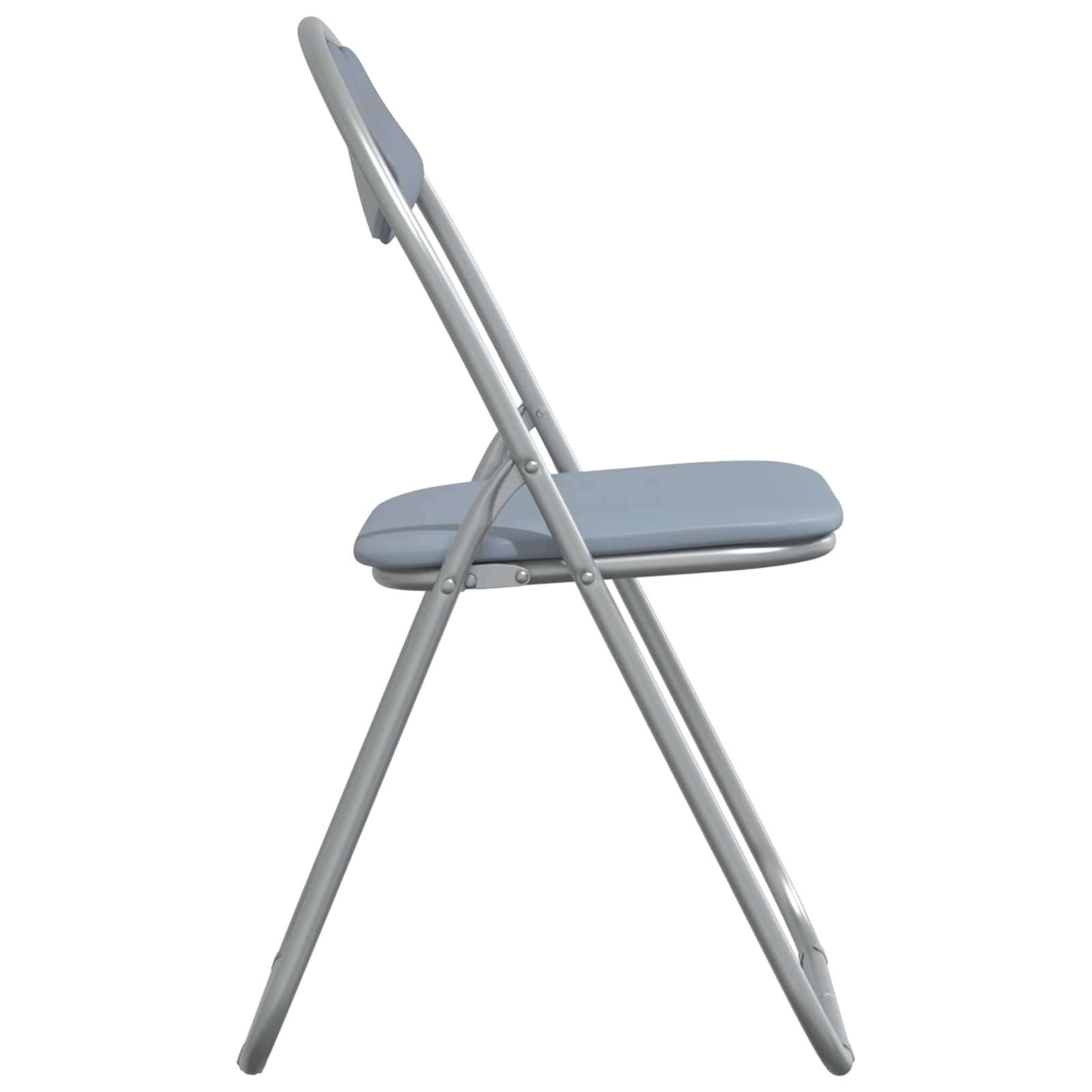 Klappstuhl 8 pcs Grau 48 x 43,5 x 81 cm Kunstleder