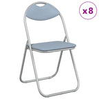 Klappstuhl 8 pcs Grau 48 x 43,5 x 81 cm Kunstleder