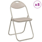 Klappstuhl 8 pcs Sand 48 x 43,5 x 81 cm Kunstleder