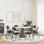Klappstuhl 8 pcs Schwarz 48 x 43,5 x 81 cm Kunstleder