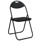 Klappstuhl 8 pcs Schwarz 48 x 43,5 x 81 cm Kunstleder
