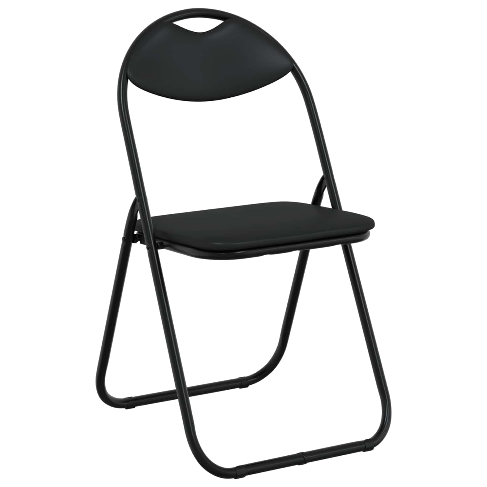 Klappstuhl 8 pcs Schwarz 48 x 43,5 x 81 cm Kunstleder