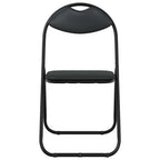 Klappstuhl 8 pcs Schwarz 48 x 43,5 x 81 cm Kunstleder