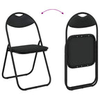 Klappstuhl 8 pcs Schwarz 48 x 43,5 x 81 cm Kunstleder