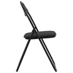 Klappstuhl 8 pcs Schwarz 48 x 43,5 x 81 cm Kunstleder