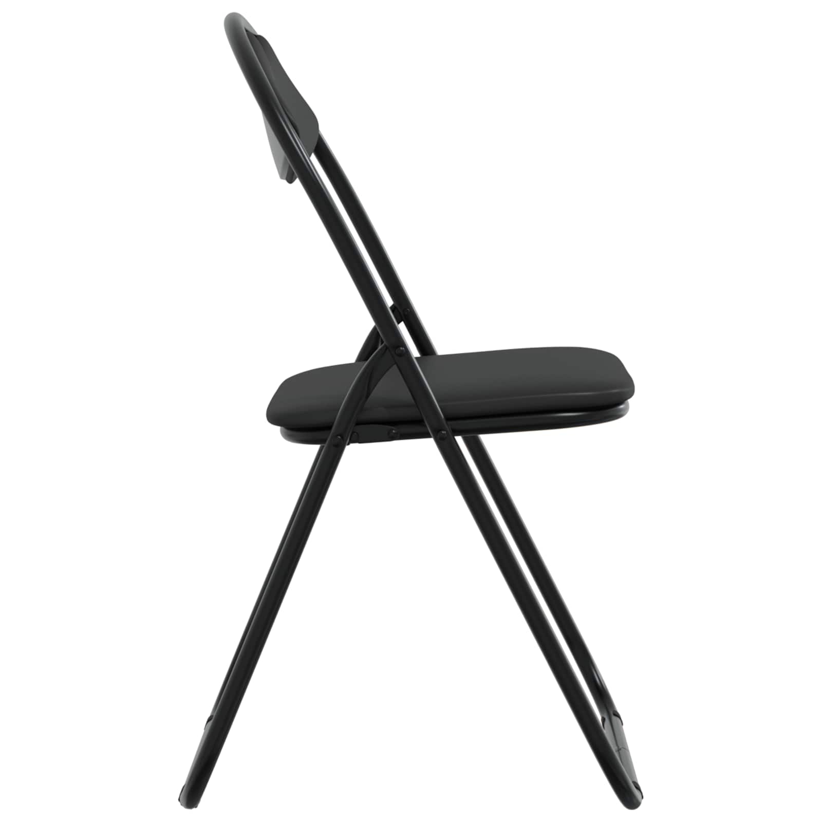 Klappstuhl 8 pcs Schwarz 48 x 43,5 x 81 cm Kunstleder