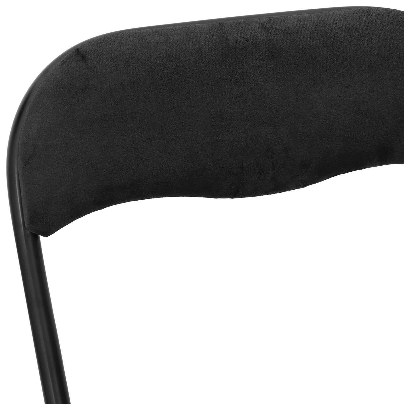 Klappstuhl 2 pcs Schwarz 48 x 44 x 78 cm Samt