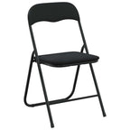 Klappstuhl 2 pcs Schwarz 48 x 44 x 78 cm Samt